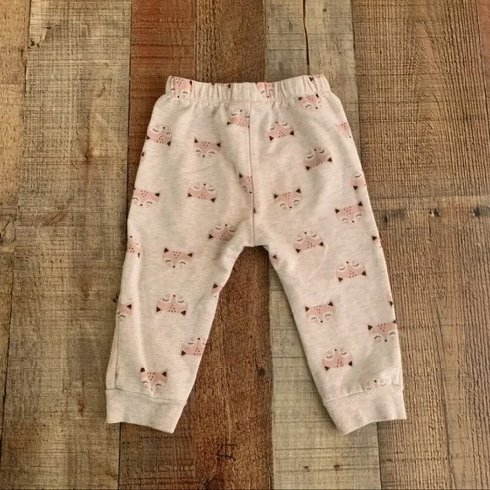 Pekkle Baby Girl Pants With Fox Faces - 18M